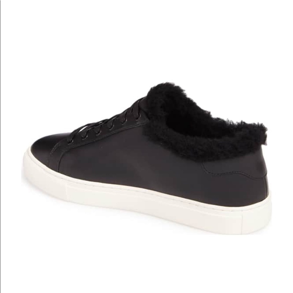 Tory Burch black leather sneakers
